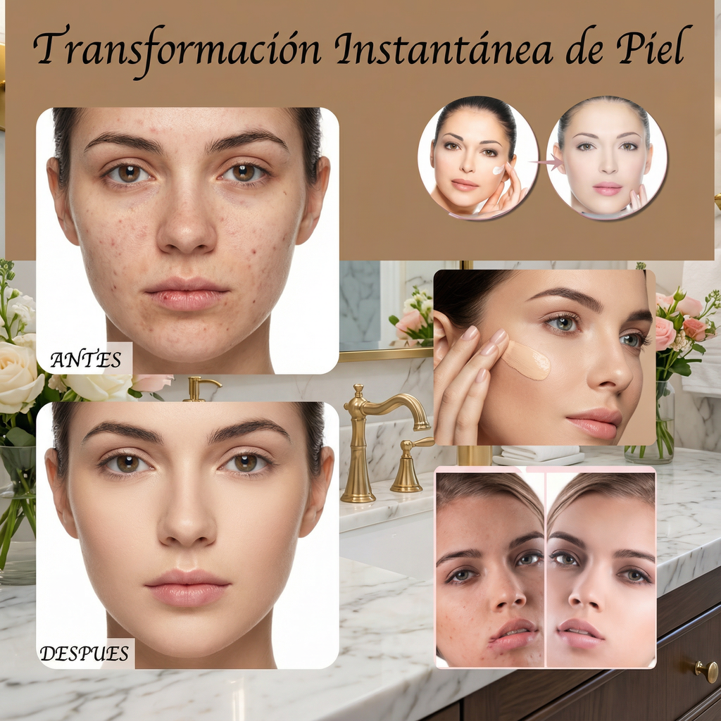 Base Perfecta Anti-Edad SPF 50 - Auto-Ajustable a tu Tono Natural